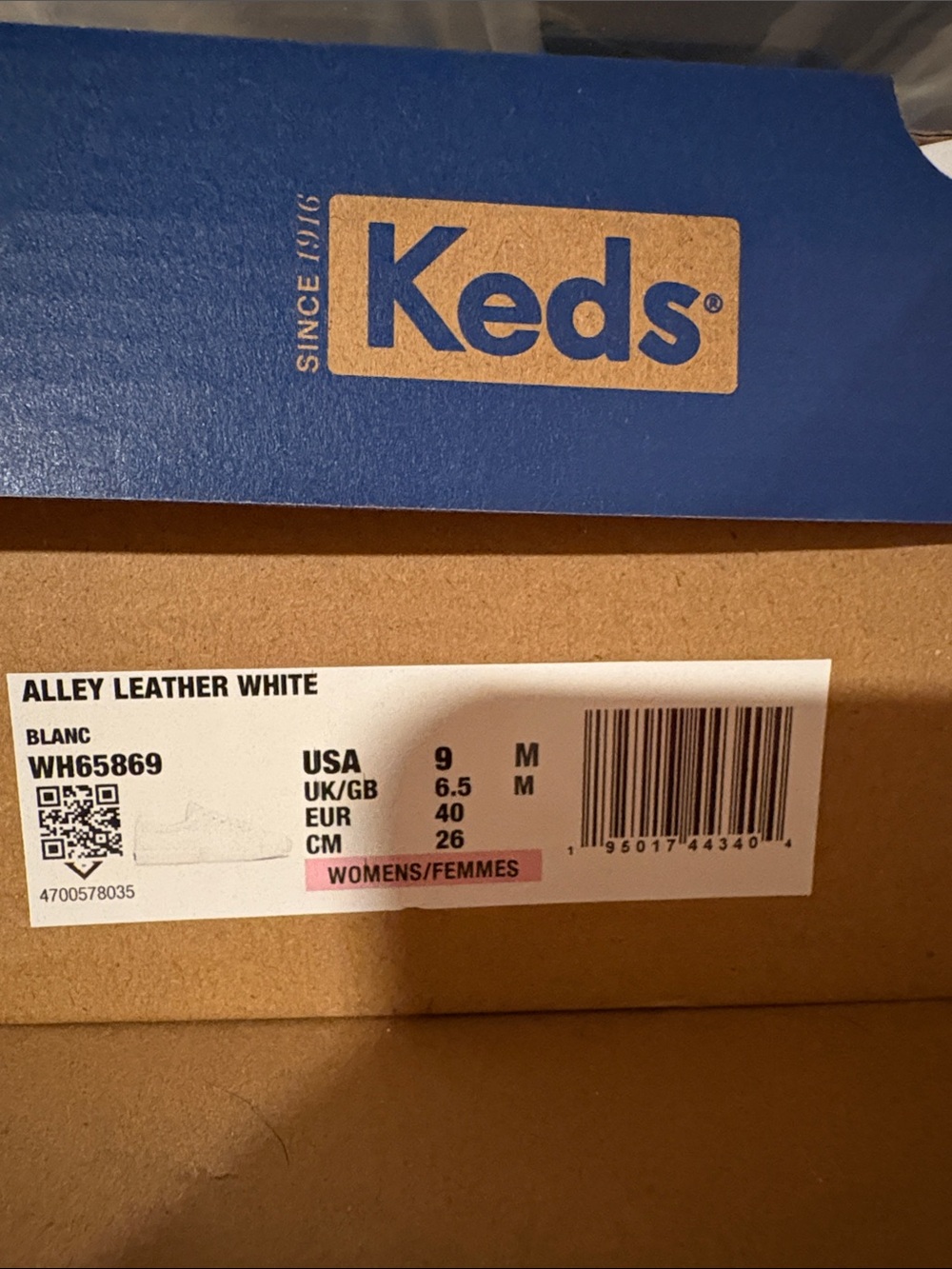 Keds Women’s White Low-Top Leather Sneakers, 
New In Box - Picture 5 of 5